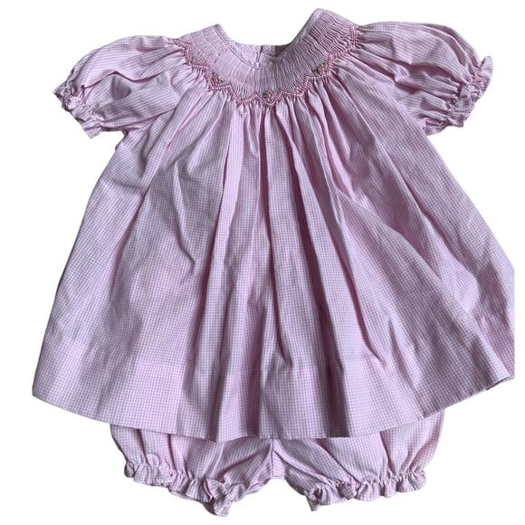 Petit Ami Pink smocked dress NWT size NB - Picture 1 of 3